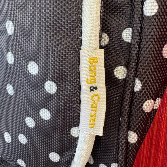 B&C Black and White Polka Dot Large Cosmetic Hanging Travel Bag - Picture 4 of 7